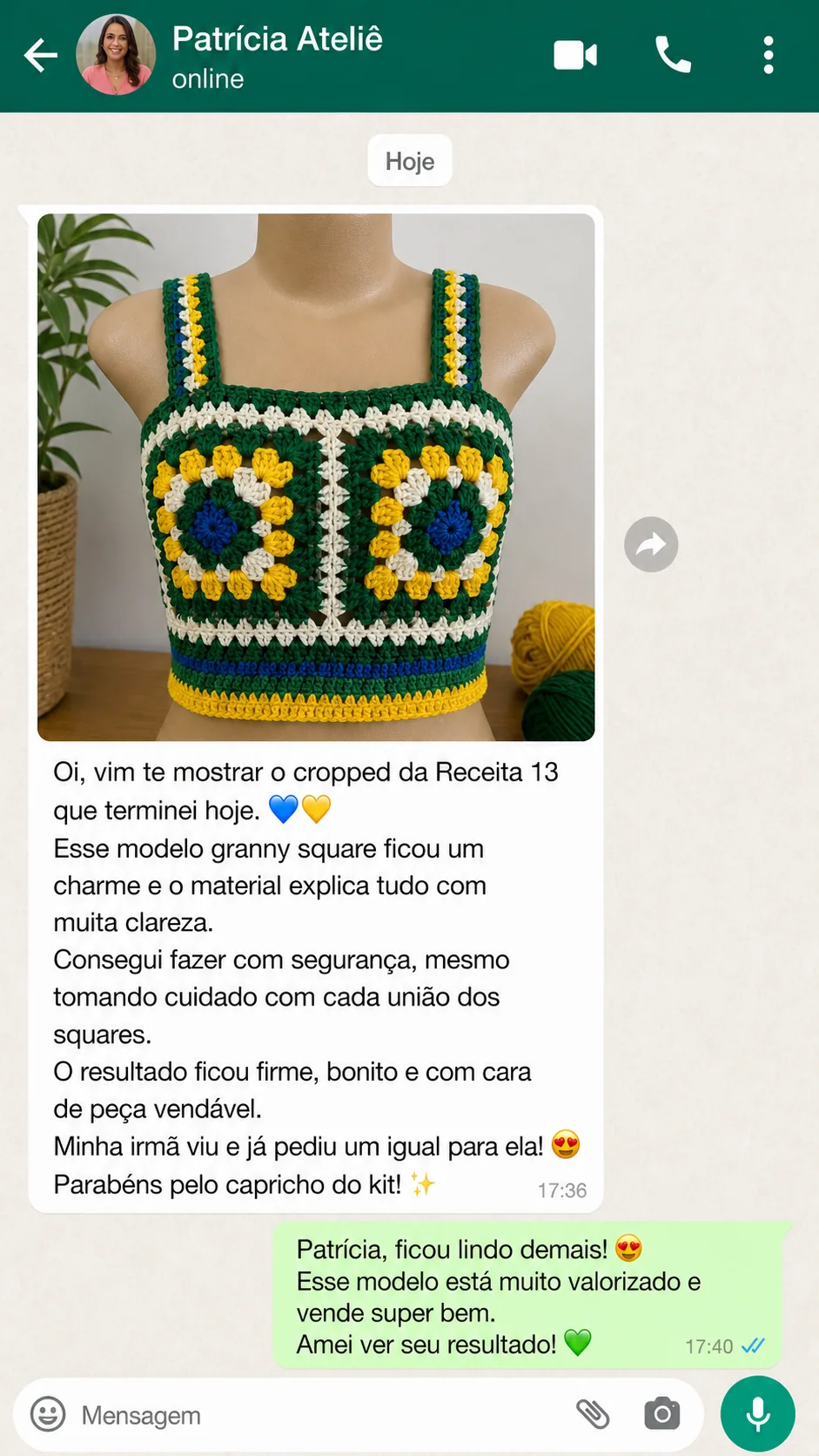 Depoimento de aluna
